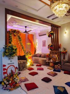 intimate-setup house setup, dholki decor, wedding designers, a2z events