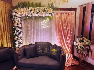 intimate-setup nikkah ceremony, home decor, intimate wedding, caterers