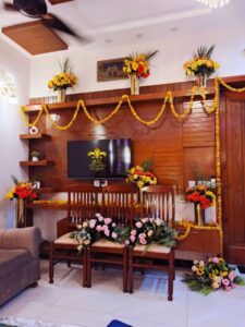wedding-event home decor, floral setup, mayoun event, wedding management